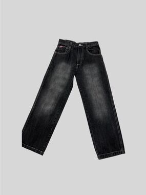 South Pole Black Red Tabs Washed Relaxed Jeans